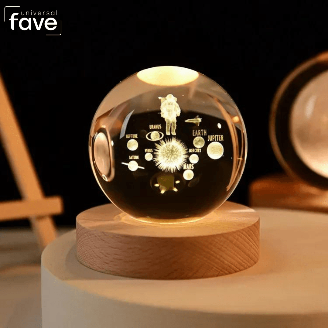 CosmoSphere 3D Crystal Solar System Globe - Universal Fave