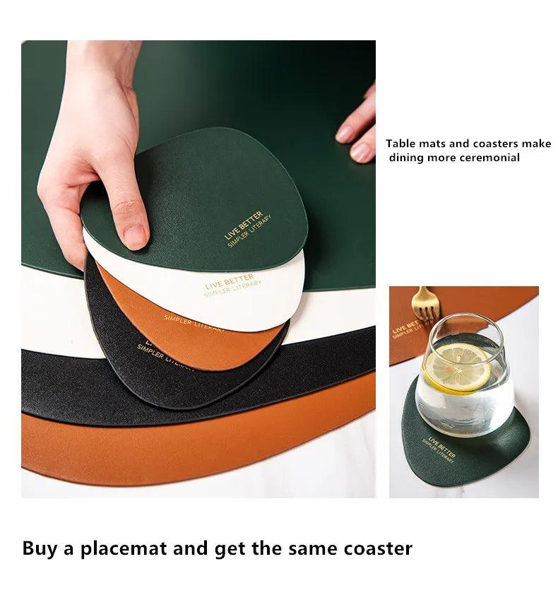 TableLux Heat-Resistant PU Leather Placemat for Dining