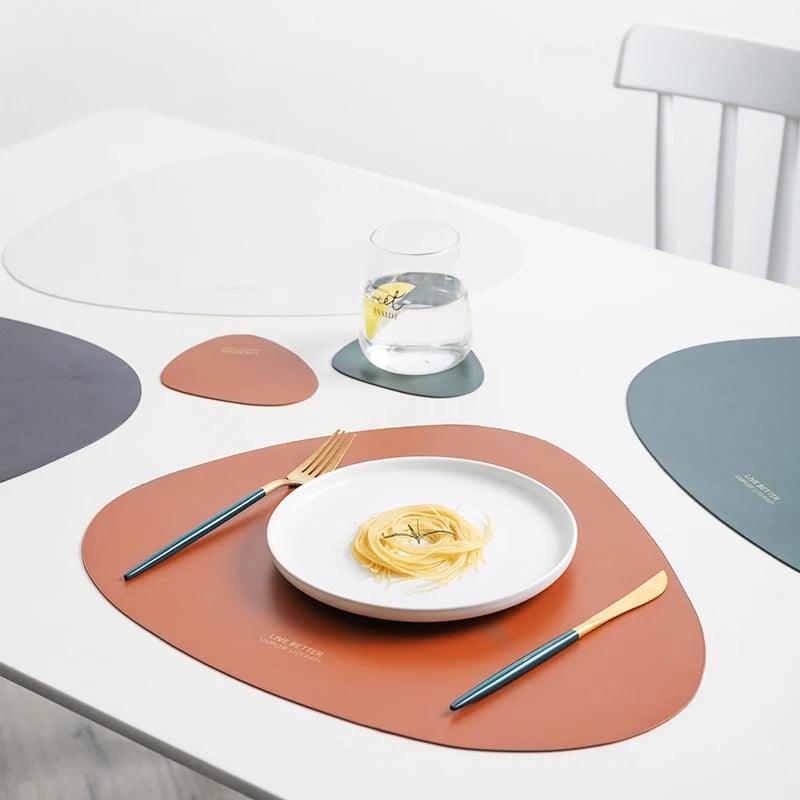 TableLux Heat-Resistant PU Leather Placemat for Dining