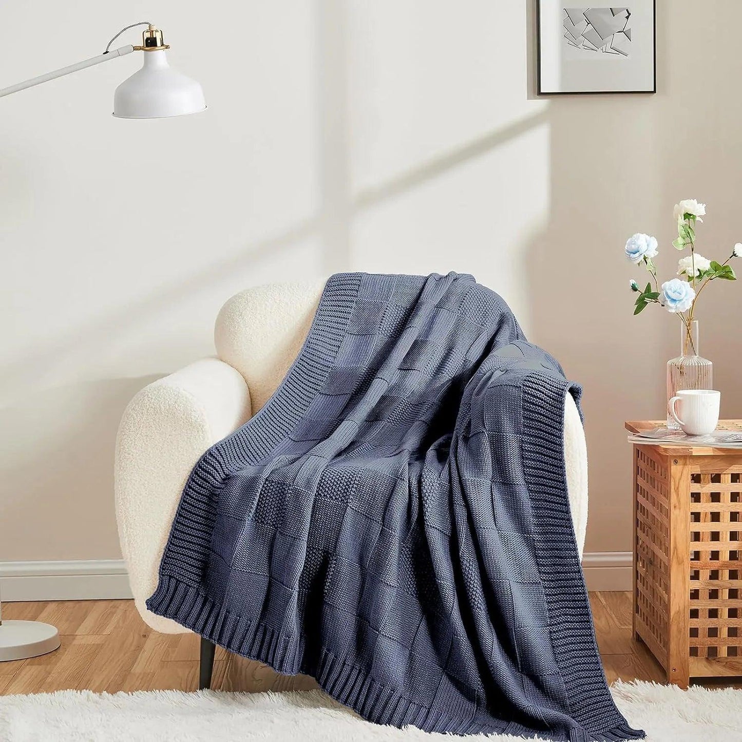 Bohemian Bliss Soft Knitted Blanket