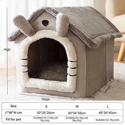 CozyHaven Indoor Warm Pet House with Soft Bed