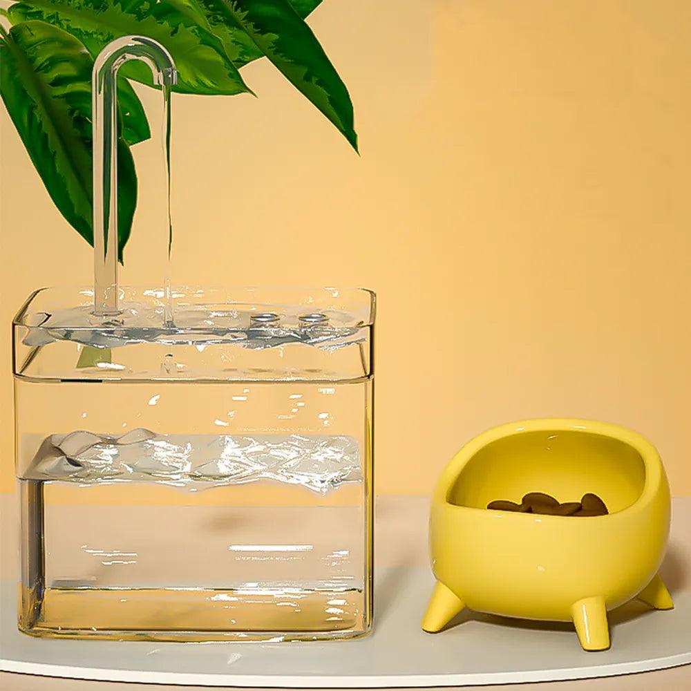 AquaPurr Transparent Cat Water Fountain - Universal Fave