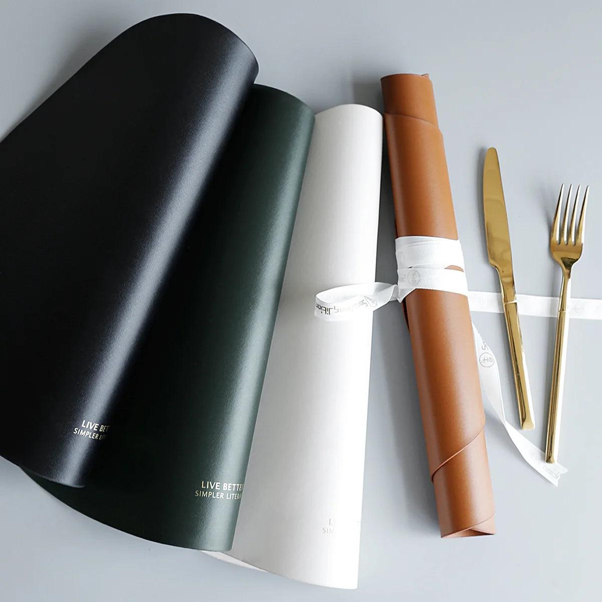 TableLux Heat-Resistant PU Leather Placemat for Dining