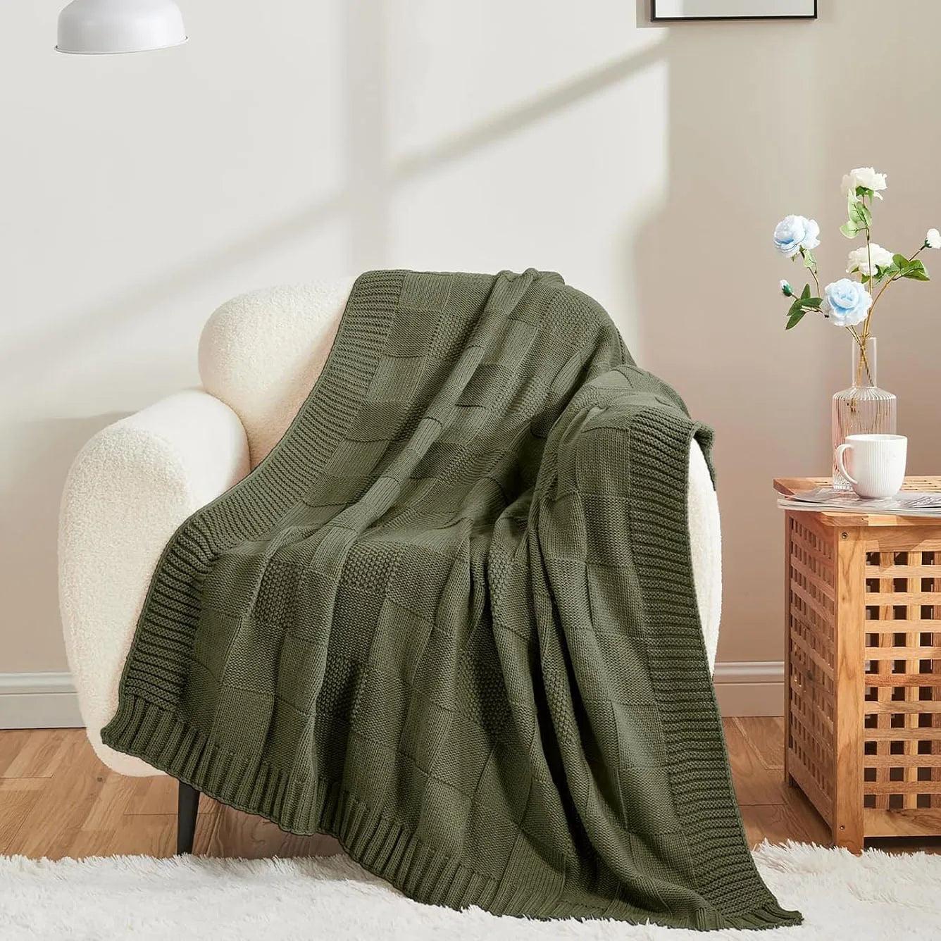 Bohemian Bliss Soft Knitted Blanket