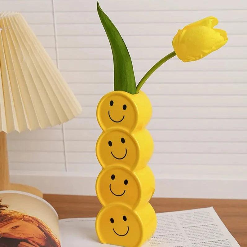 PopArt Smiles Ceramic Vase - Modern Home Decor - Universal Fave