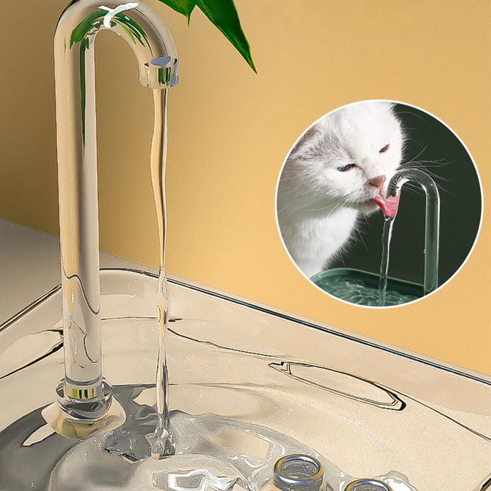 AquaPurr Transparent Cat Water Fountain - Universal Fave