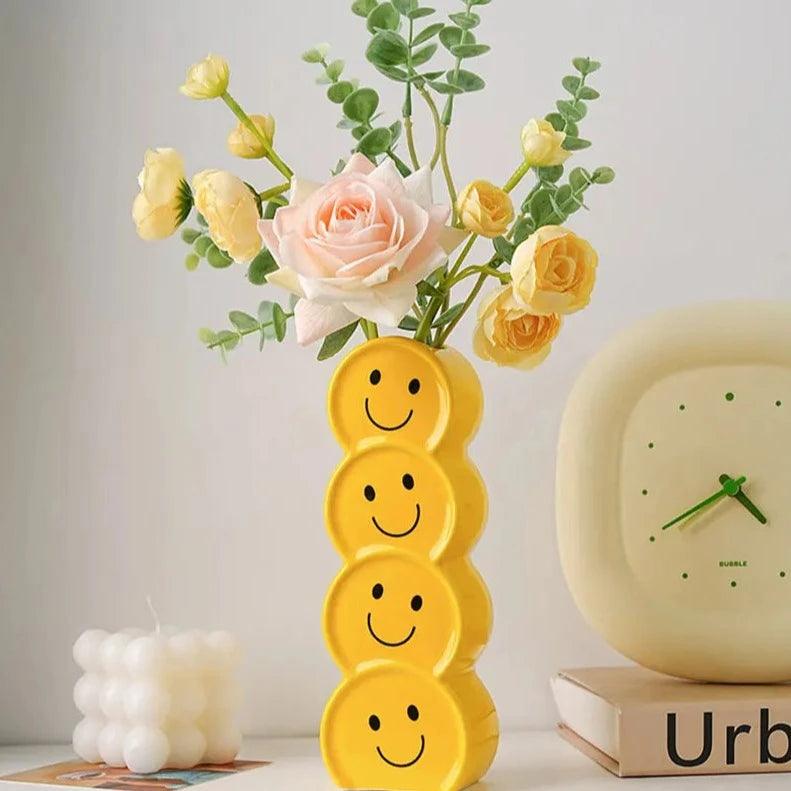 PopArt Smiles Ceramic Vase - Modern Home Decor - Universal Fave