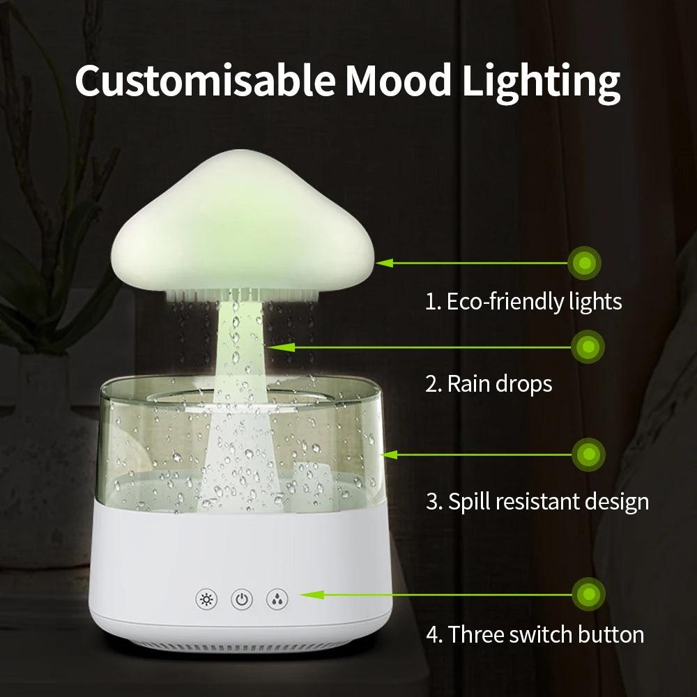 RelaxCloud Ultrasonic Raindrop Humidifier with Aromatherapy - Universal Fave