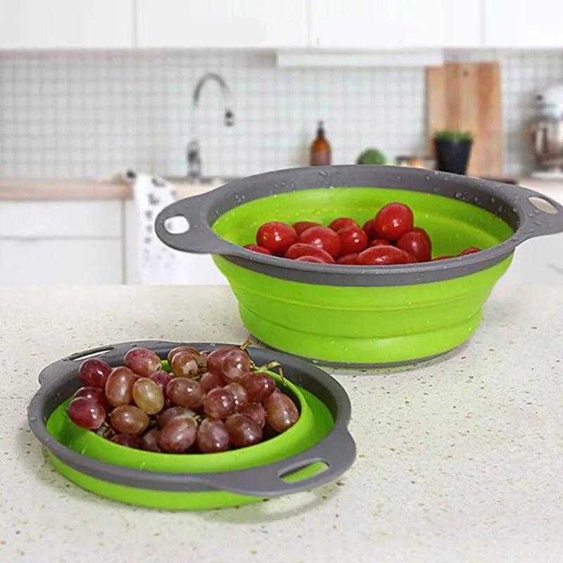 FlexiFold Silicone Drain Basket for Fruits & Vegetables - Universal Fave Store