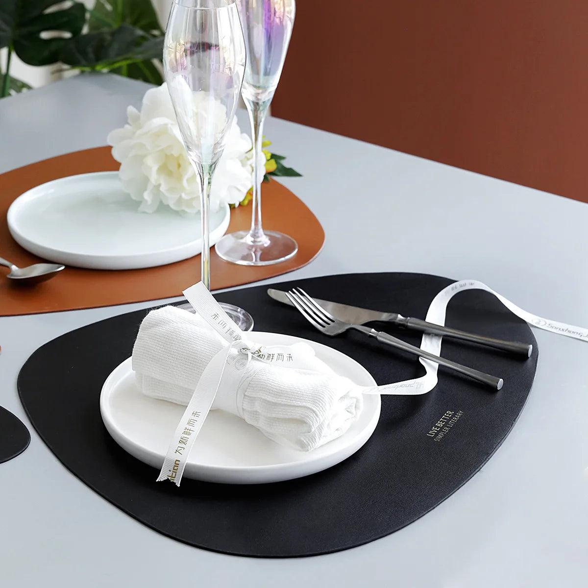 TableLux Heat-Resistant PU Leather Placemat for Dining