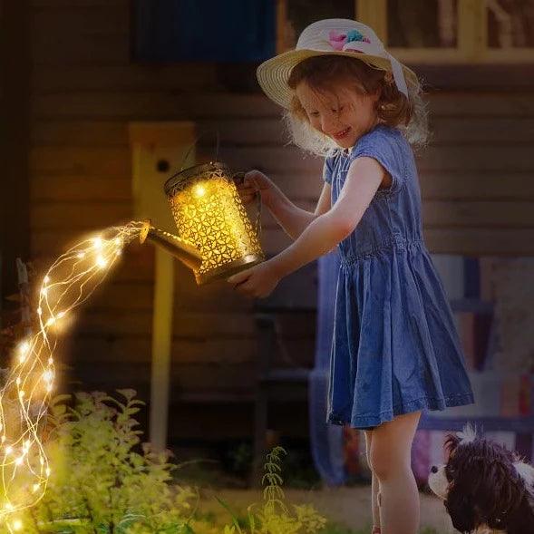 LuminWater Solar-Powered Watering Can with Lights - Universal Fave