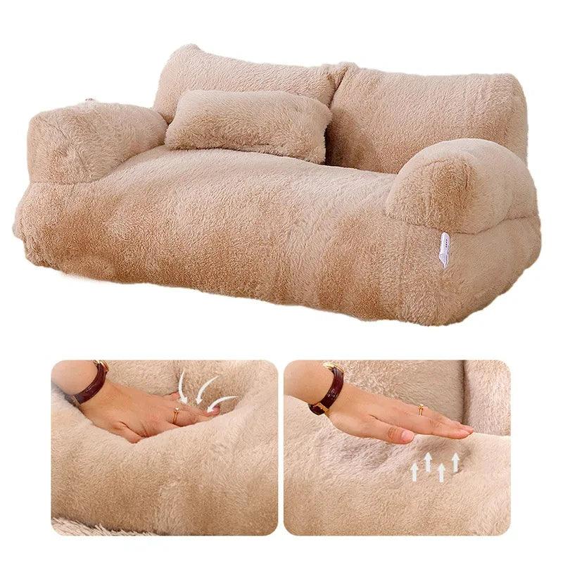 SnuggleSoft Plush Pet Bed for Cats and Small Dogs