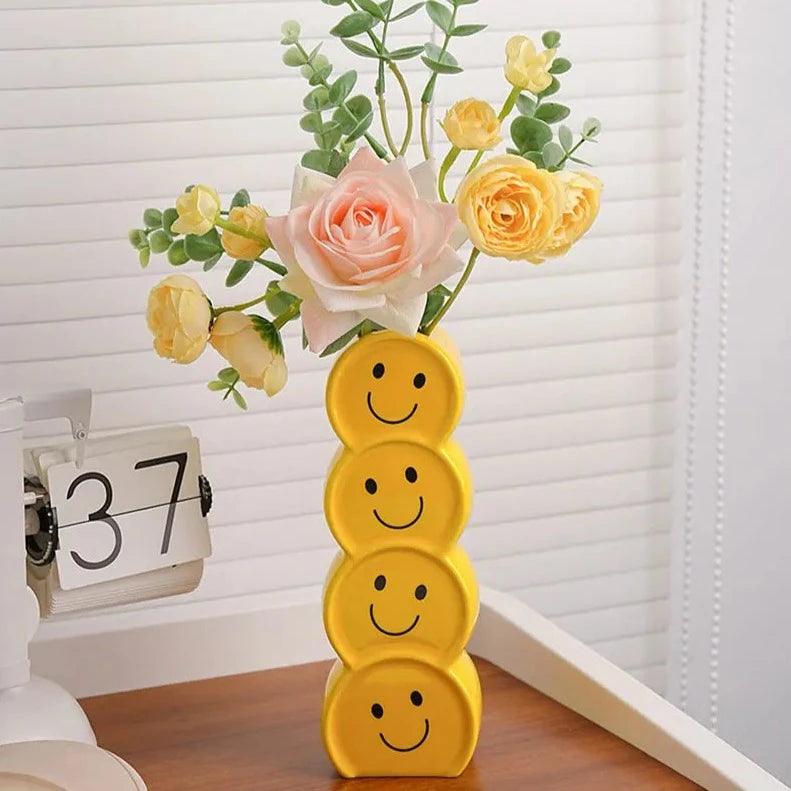 PopArt Smiles Ceramic Vase - Modern Home Decor - Universal Fave