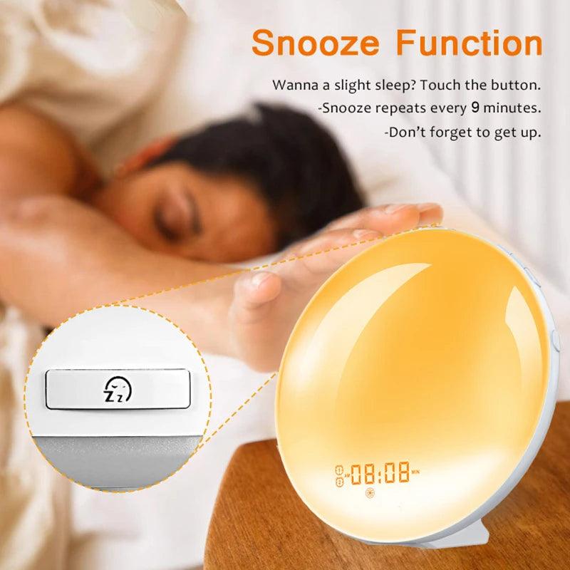 Sunrise Simulation Wake-Up Light Alarm Clock with FM Radio - Universal Fave