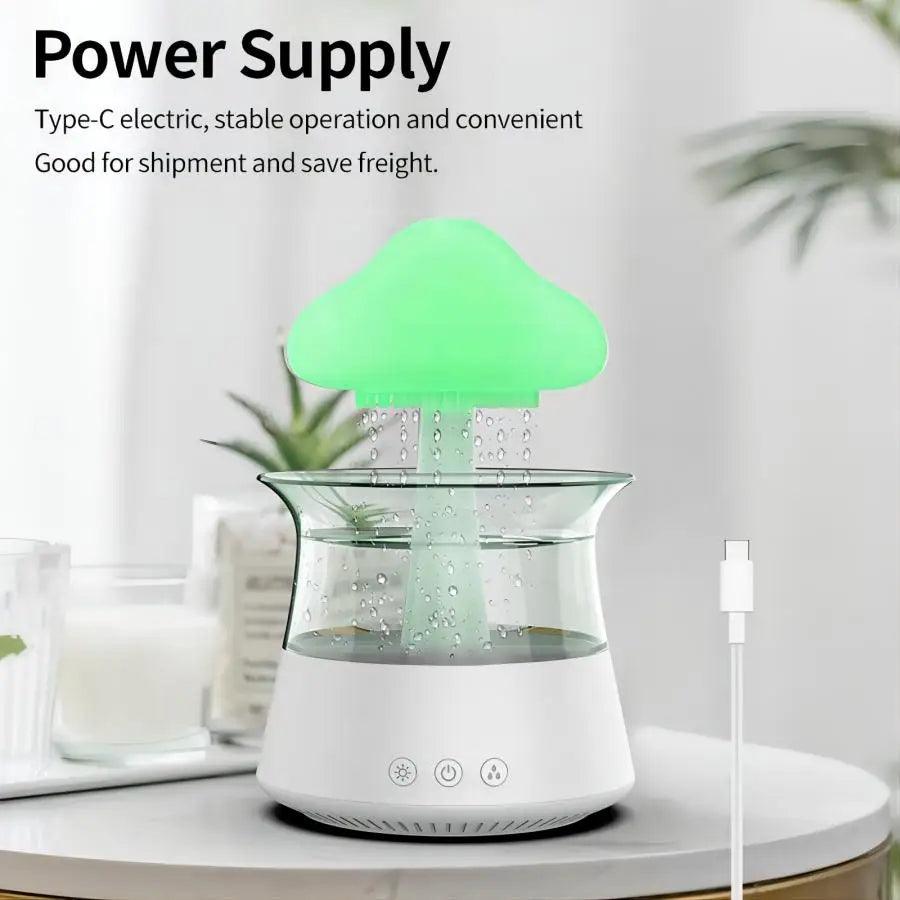 RelaxCloud Ultrasonic Raindrop Humidifier with Aromatherapy - Universal Fave