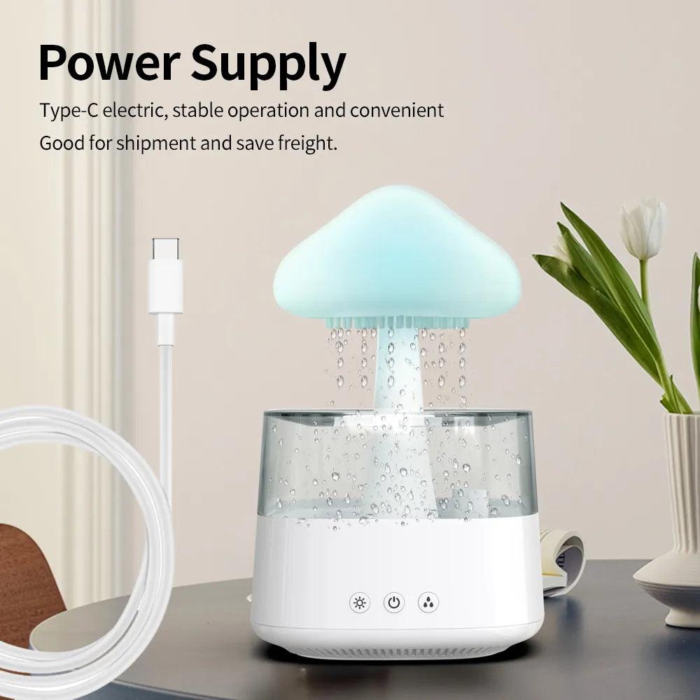 RelaxCloud Ultrasonic Raindrop Humidifier with Aromatherapy - Universal Fave