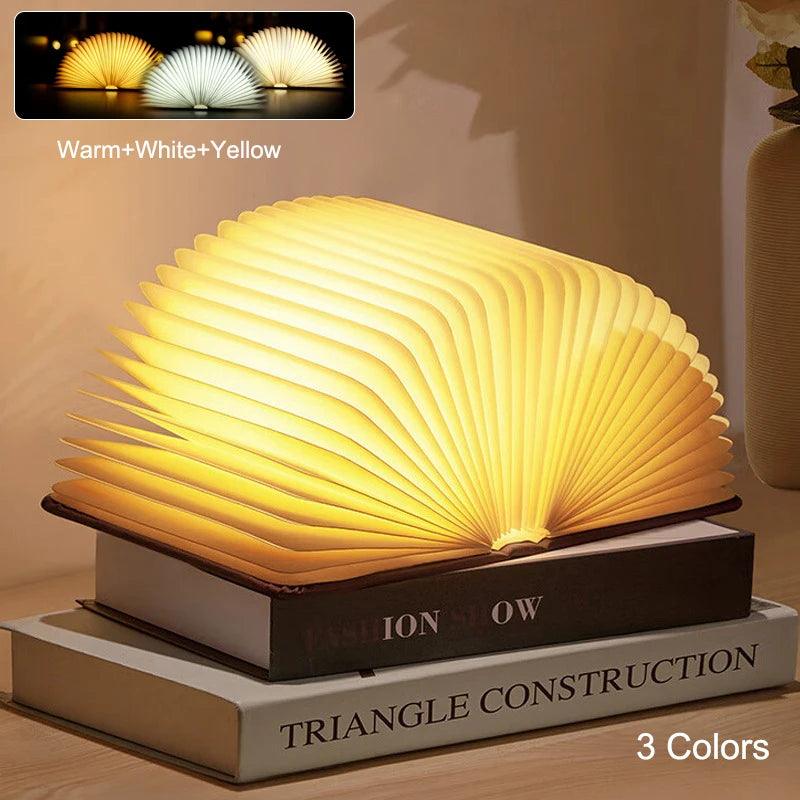 LumiBook LED Folding Wooden Book Light - Rechargeable - Universal Fave