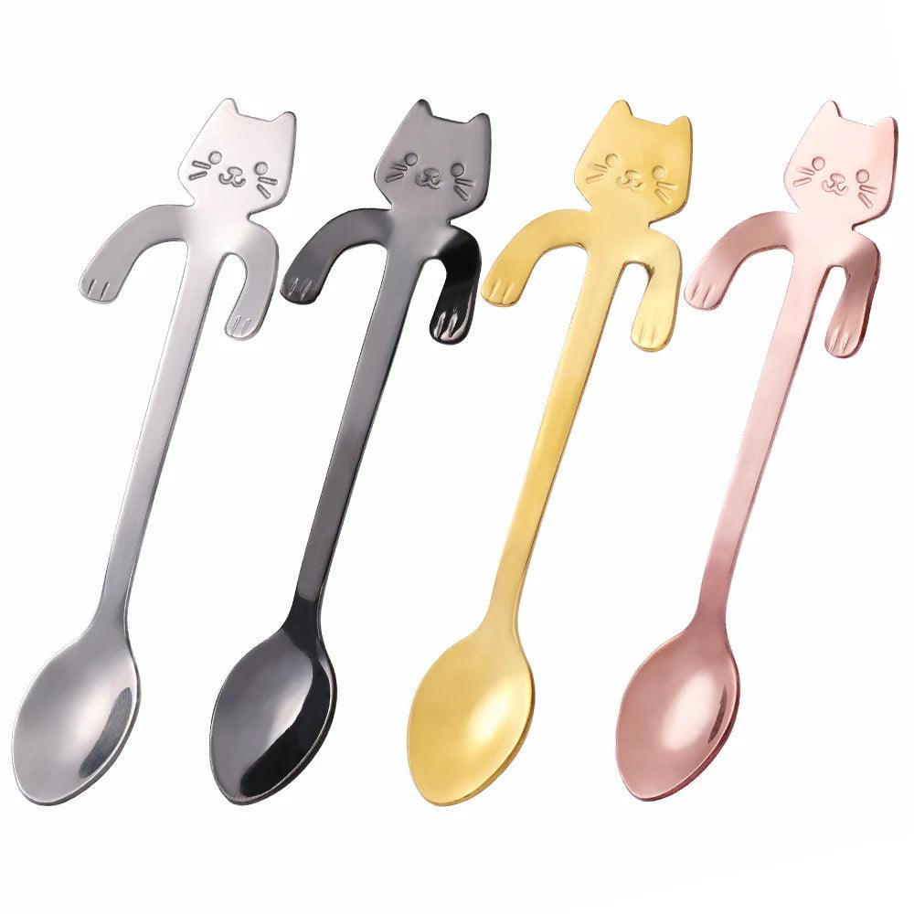 MeowMix Stainless Steel Spoon in Cat Design - Universal Fave