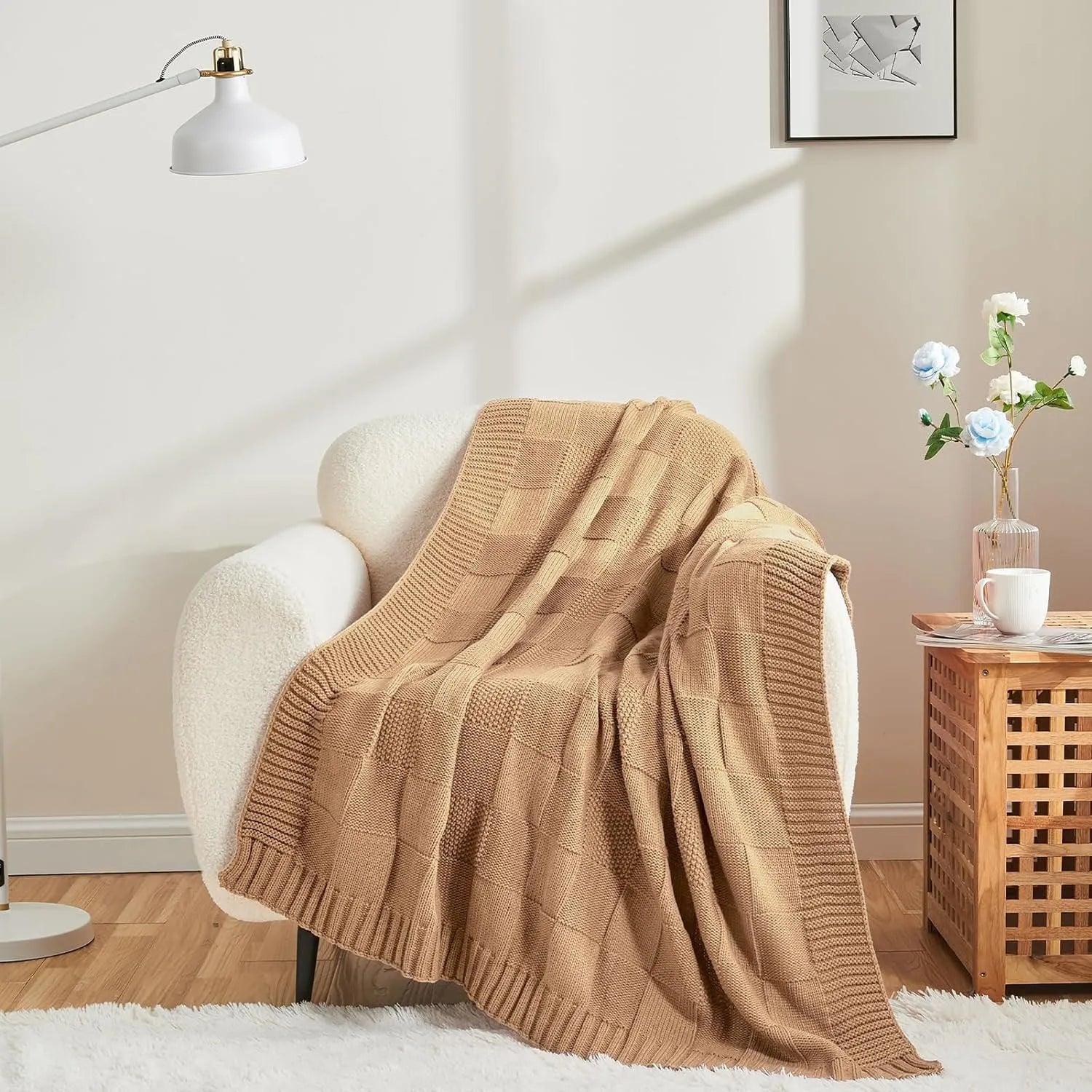 Bohemian Bliss Soft Knitted Blanket