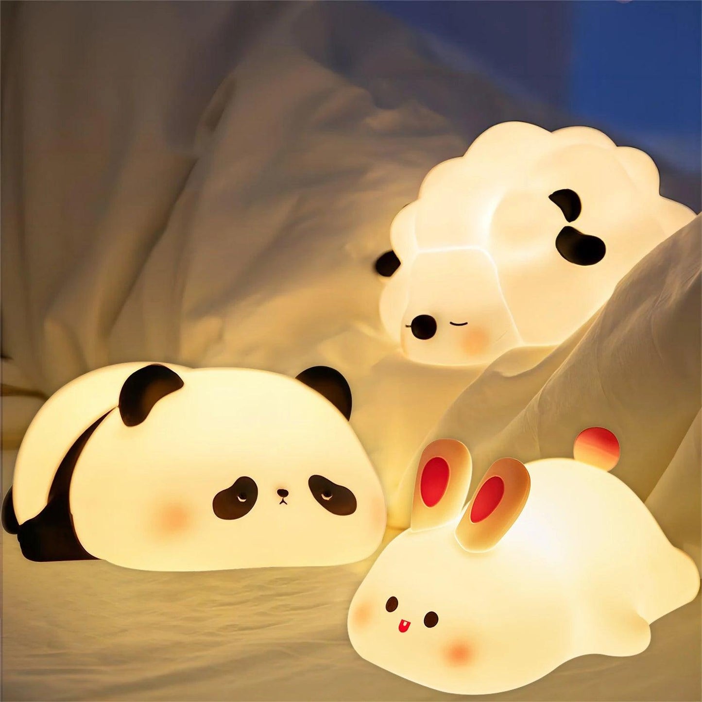 SnuggleGlow Silicone Animal Night Lamp for Kids - Universal Fave