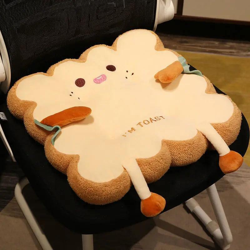 ToastieCuddle Soft Plush Toast Cushion - Non-Slip & Cozy - Universal Fave