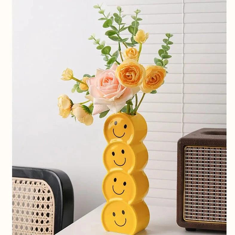 PopArt Smiles Ceramic Vase - Modern Home Decor - Universal Fave