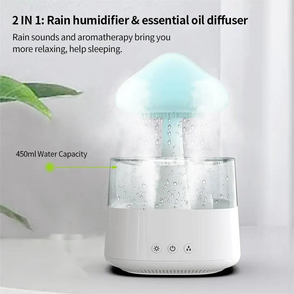 RelaxCloud Ultrasonic Raindrop Humidifier with Aromatherapy - Universal Fave