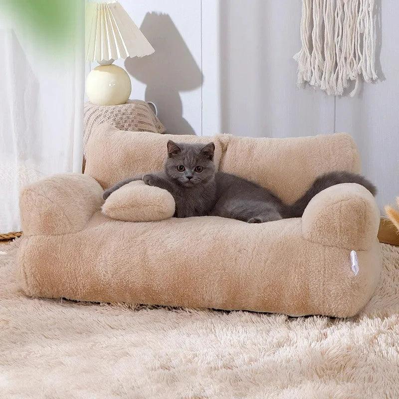 SnuggleSoft Plush Pet Bed for Cats and Small Dogs