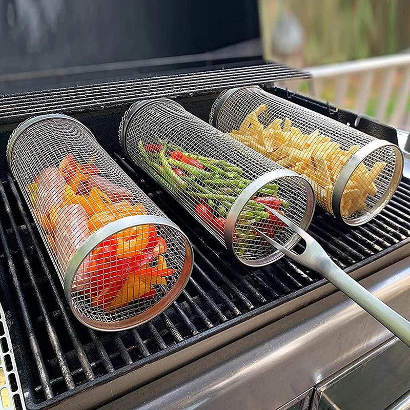 CampFire Stainless Steel Grilling Basket for Outdoor Barbecues