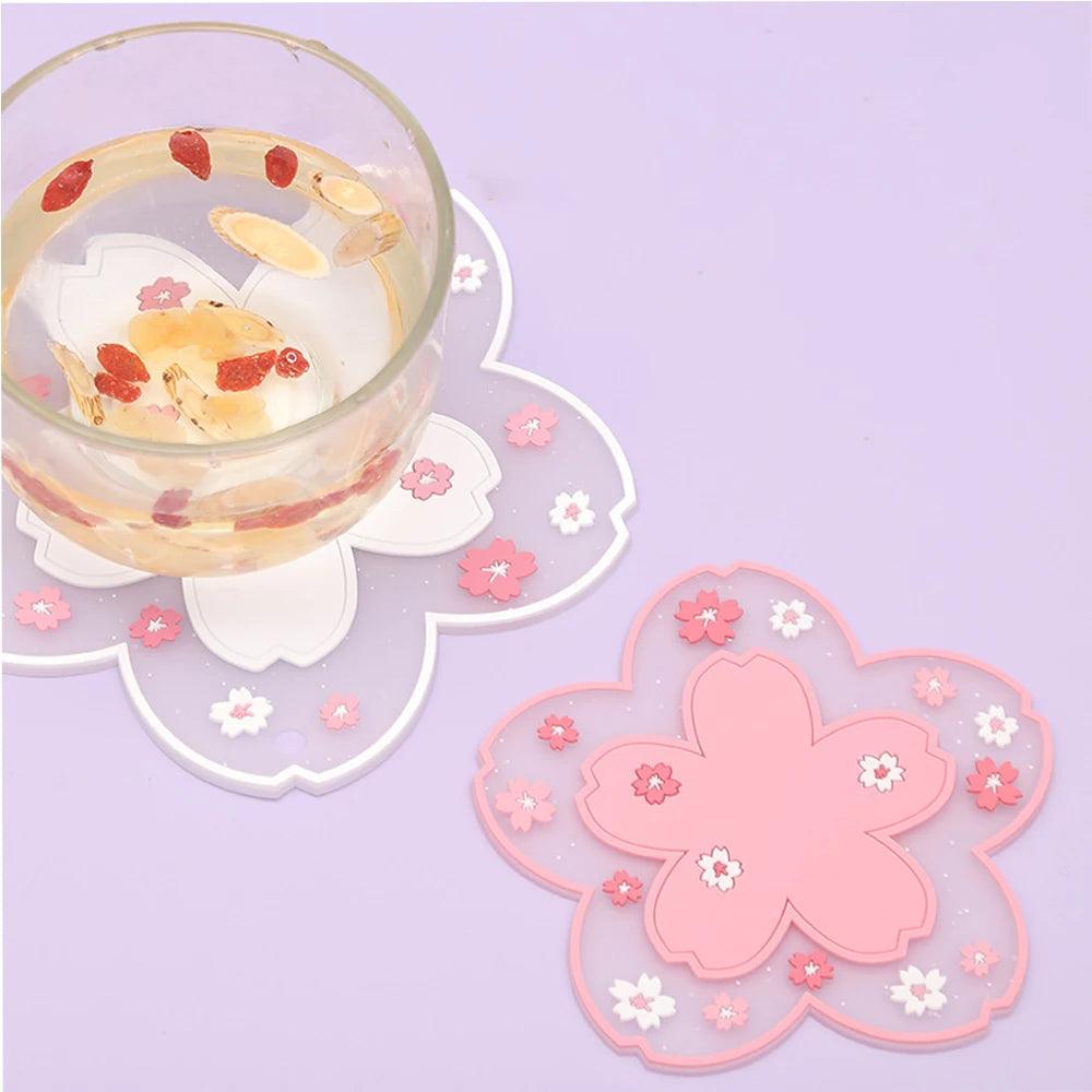 CherryBlossom Bliss Coaster - Tea Cup Mat - Universal Fave