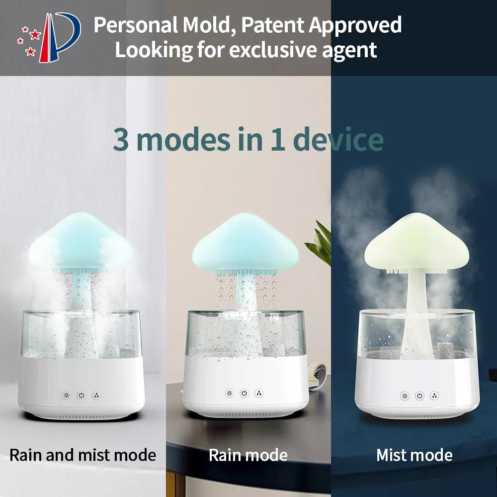 RelaxCloud Ultrasonic Raindrop Humidifier with Aromatherapy - Universal Fave