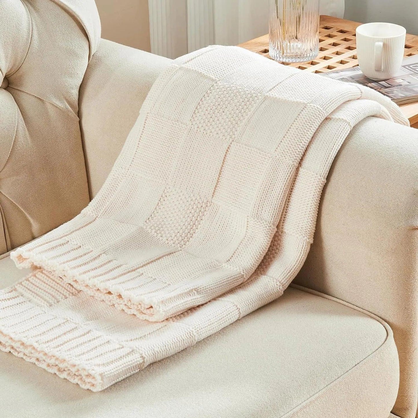 Bohemian Bliss Soft Knitted Blanket