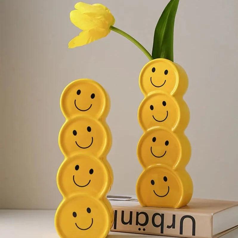 PopArt Smiles Ceramic Vase - Modern Home Decor - Universal Fave